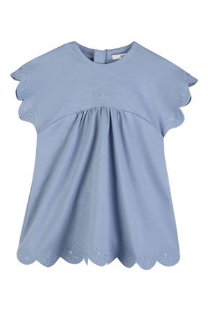 abito in cotone blu CHLOÉ KIDS | C21232821